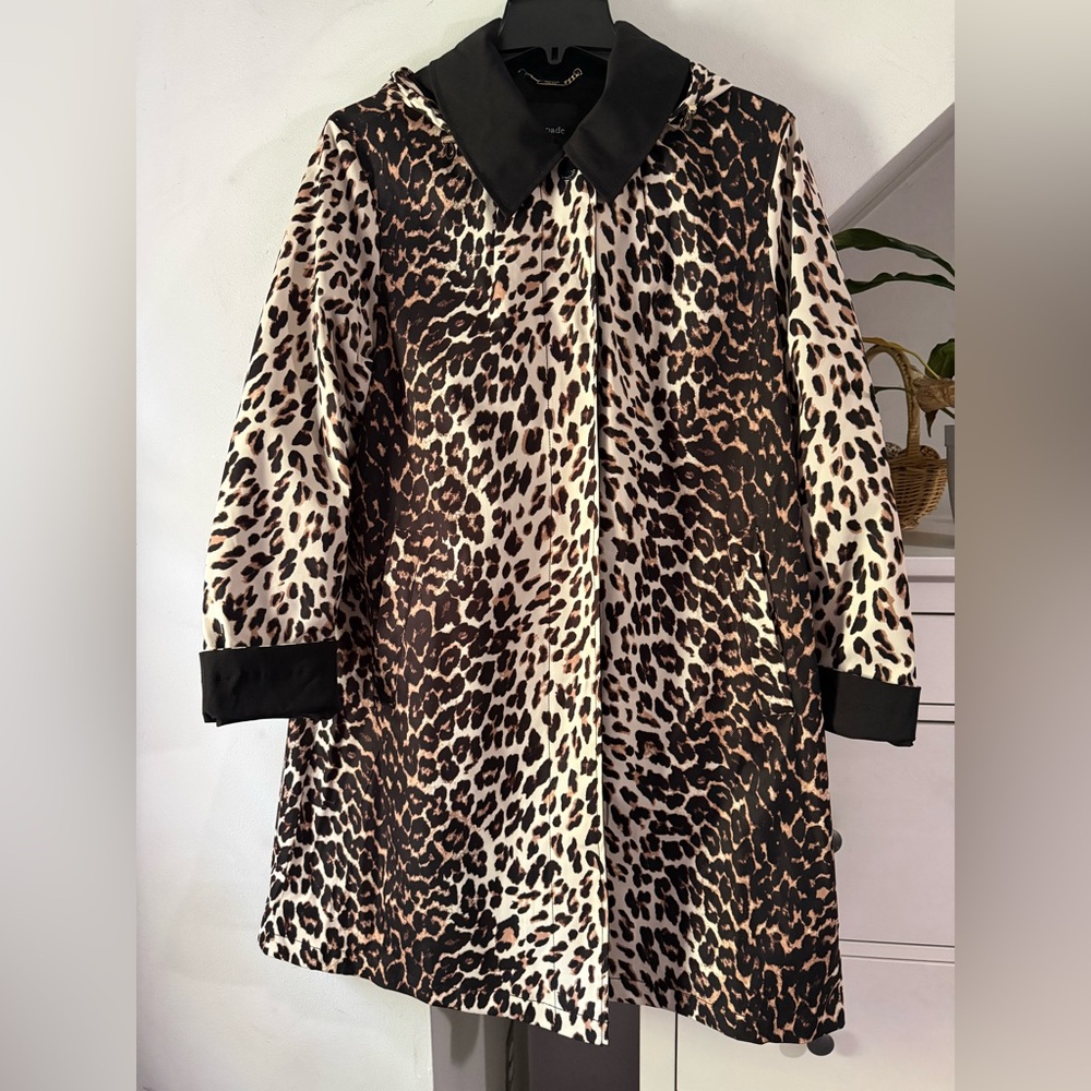kate spade Leopard Print Trench Coat NWT